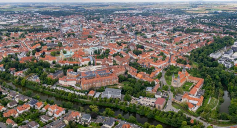 Luftaufnahme der Altstadt von Hildesheim